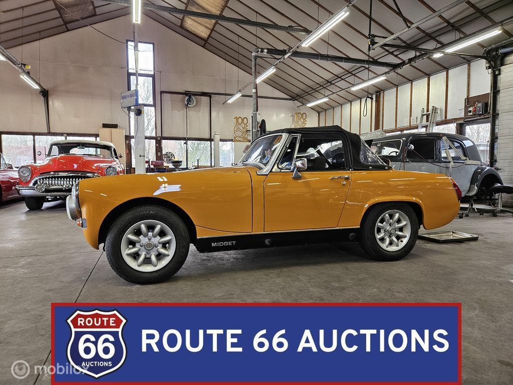 MG Midget 1500 | 1976 | Route 66 Auctions, Auto's, Zwart, Bedrijf, Handgeschakeld, Overige carrosserie
