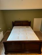 Houten bed van 1m60 breed, Huis en Inrichting, Ophalen, Gebruikt, Bruin, Tweepersoons