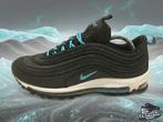 Nike Air Max 97 'Black/Blue Fury' EU45 2018, Enlèvement ou Envoi, Nike, Porté, Baskets