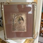 Litho ?? ou Gravure?? Georges GUERNET La voleuse de fruits, Enlèvement