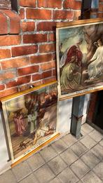 2 oude schoolplaten, Antiek en Kunst, Ophalen