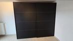 Zwarte kleerkast in uitstekende staat, 200 cm of meer, Zo goed als nieuw, 200 cm of meer, Overige houtsoorten