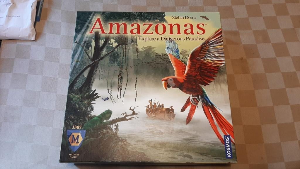 jeu de société mayfair Amazonas Explore a Dangerous Paradise, Trois ou quatre joueurs, Enlèvement ou Envoi, Neuf