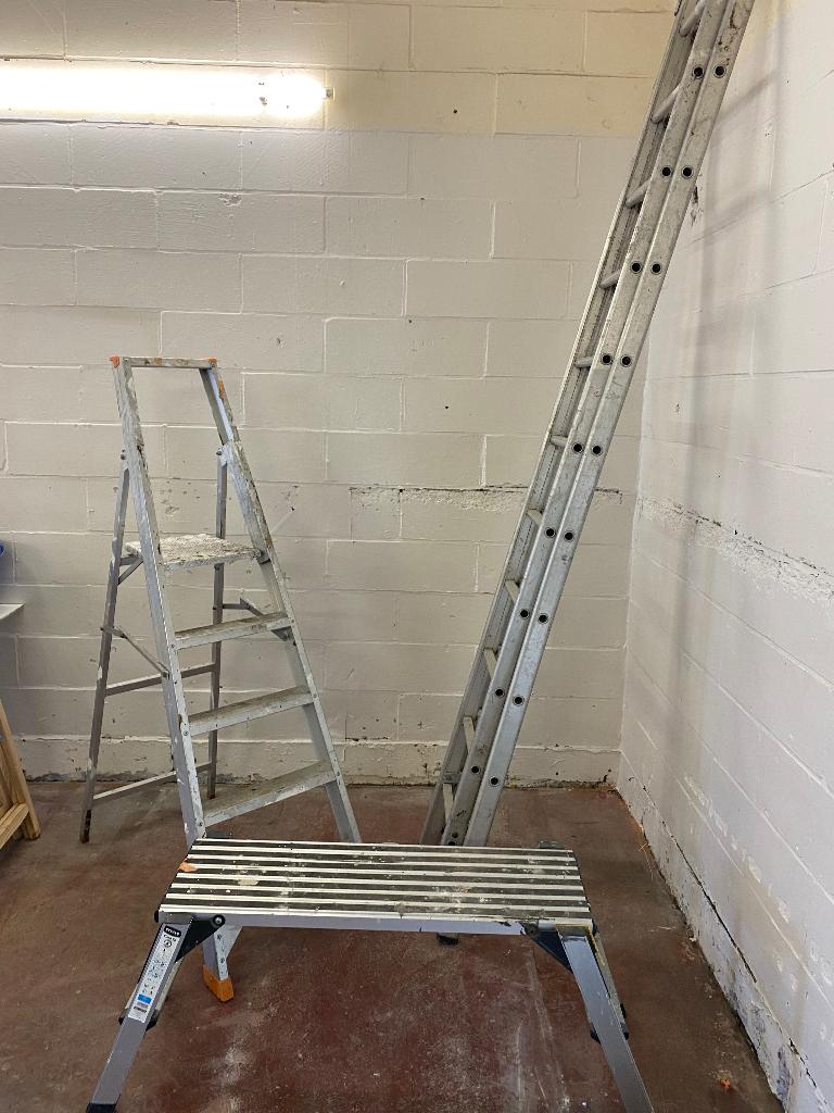 Ladders: plooiladder +. schuifladder tot 5 m hoogte, Doe-het-zelf en Bouw, Ophalen, Ladder
