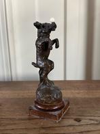 Bronzen beeldje hondje, Antiek en Kunst, Ophalen, Brons