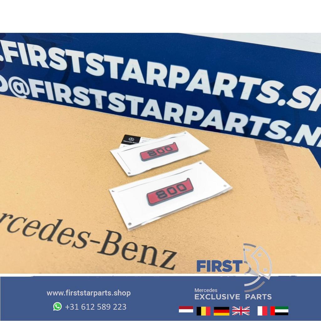 BRABUS 800 ROCKET LOGO SET LETTERS ZWART / ROOD LOGO ZIJSCHE, Gebruikt, -, Ophalen of Verzenden, Achter