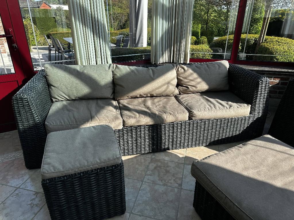 Bristol lounge set, 5 places, Osier, Comme neuf, Enlèvement