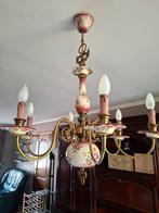 Vintage plafondlamp met bloemenmotief, Huis en Inrichting, Lampen | Kroonluchters, Ophalen