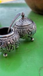 Pot à moutarde et salière, Antiquités & Art, Enlèvement ou Envoi, Argent
