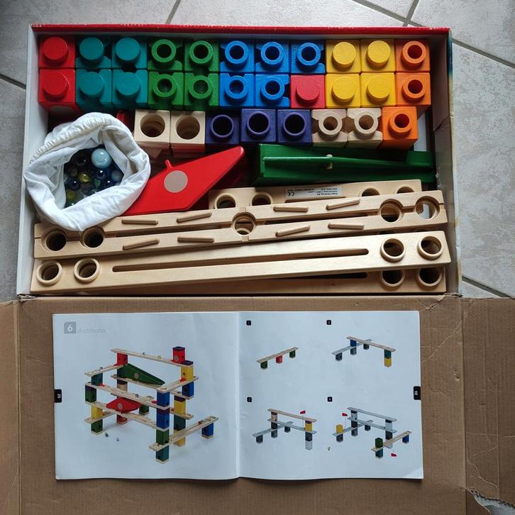 Hape duurzame houten knikkerbaan in zeer goede staat., Kinderen en Baby's, Speelgoed | Bouwstenen, Gebruikt, Overige merken, Ophalen