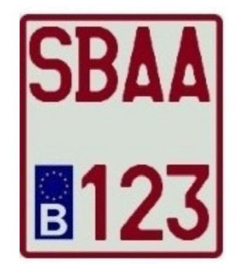 Plaque immatriculation 12x10 cm, Neuf, Enlèvement ou Envoi, ., .