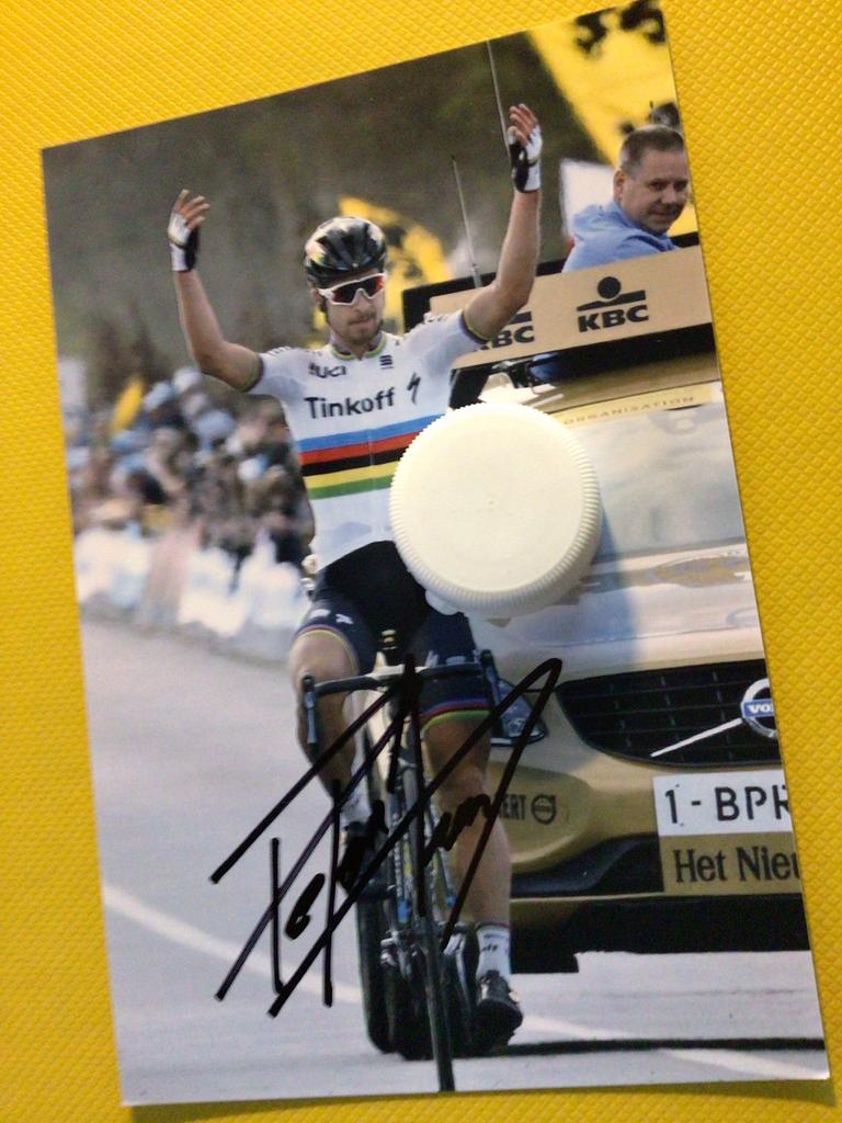 Wielerfoto  2019 ronde van vlaanderen peter sagan signe, Verzenden, Zo goed als nieuw