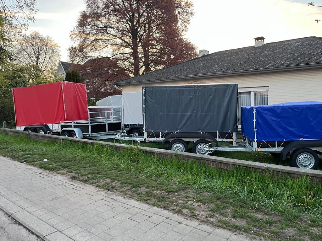 Remorque avec auvent + porte-bagages, Autos : Divers, Remorques, Comme neuf, Enlèvement ou Envoi