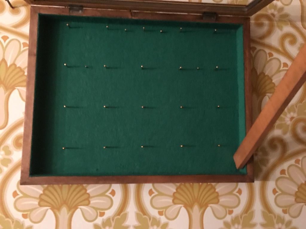 zakhorloge kast met glas voor 20 stuks, Antiek en Kunst, Ophalen