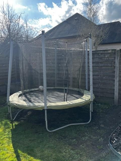 Trampoline 2m44 met veiligheidsnet, Ophalen, Gebruikt