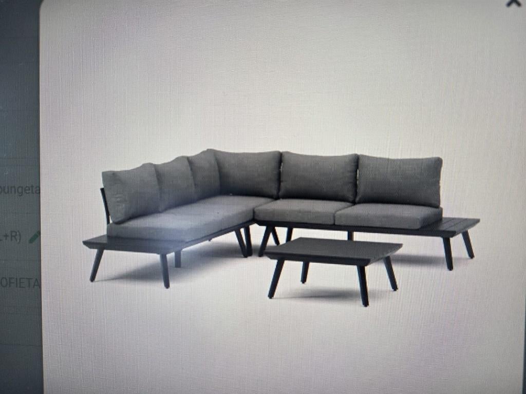 Loungeset Morana Corner 3+2 ALU met kussens en tafel - NIEUW, Jardin & Terrasse, Enlèvement, Neuf, Aluminium, Sets de jardin