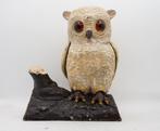 vintage uil gietijzer spaarpot, Verzamelen, Ophalen of Verzenden, Gebruikt, Metaal of Blik, Dier