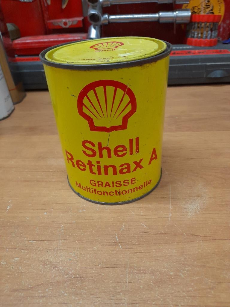 ancien pot graisse vide shell retinax A, Envoi, Utilisé, Autres types