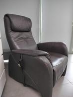 Elektrische relaxzetel, bruin (namaak)leder, Enlèvement, Utilisé, Une personne, Cuir