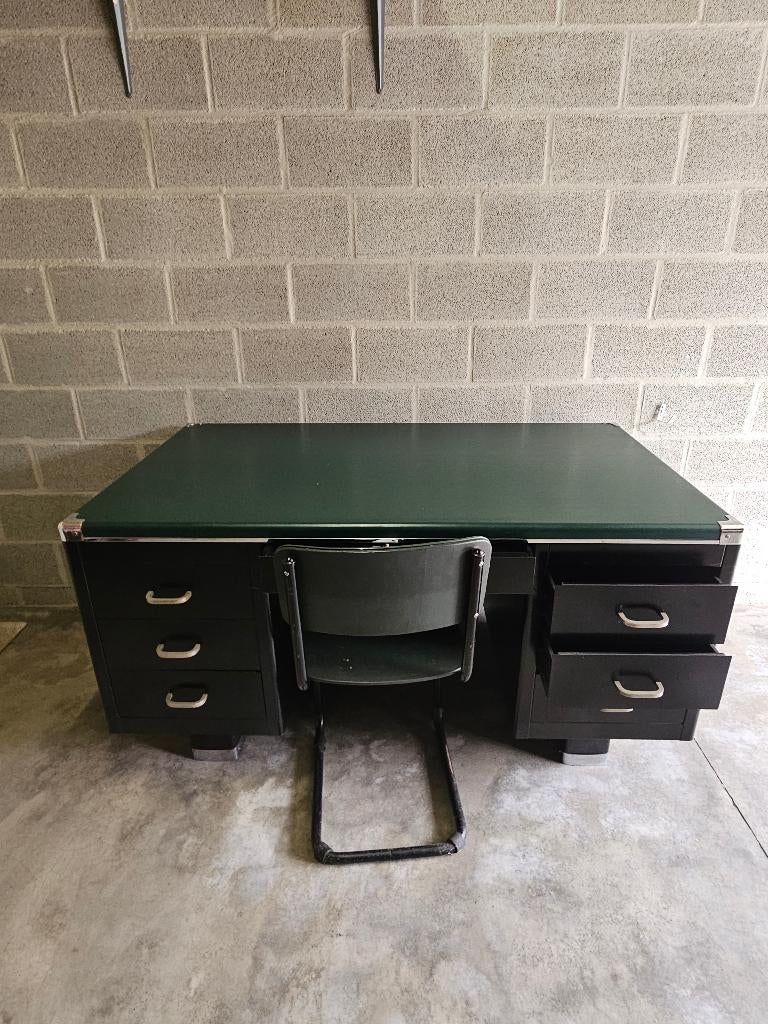 1957 bureau, Ophalen, Gebruikt, Met lades, Metaal