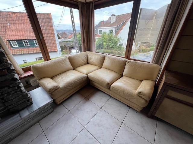 Salon, Maison & Meubles, Canapés | Coins salons complets, Enlèvement, Utilisé, Cuir