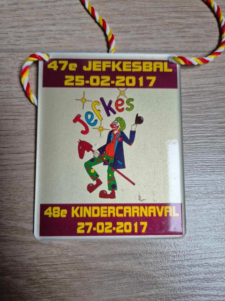 Carnaval Aalst medaille De Jefkes van Sint Anna 2017, Timbres & Monnaies, Pièces & Médailles, Enlèvement ou Envoi