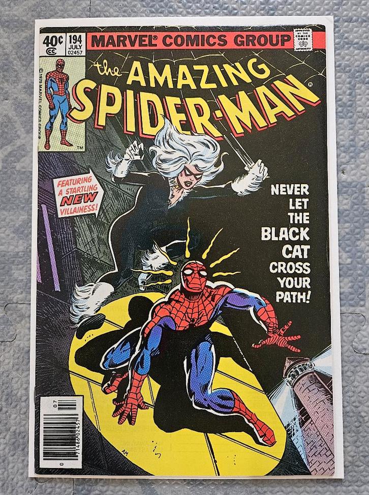 the Amazing Spider-Man (vol.1) #194 (1979) 1st Black Cat, Boeken, Strips | Comics, Zo goed als nieuw, Eén comic, Ophalen of Verzenden