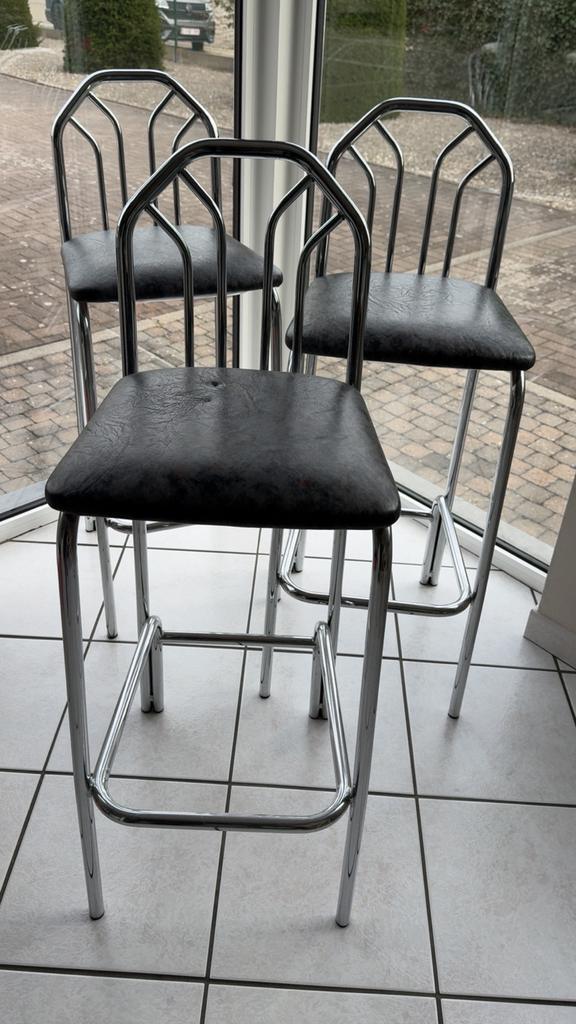 3 barkrukken / hoge stoelen – €50 voor de set, Maison & Meubles, Tabourets de bar, Utilisé, 3 tabourets, Enlèvement