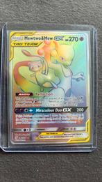 Mewtwo en mew rainbow gx, Ophalen, Zo goed als nieuw, Losse kaart, Foil