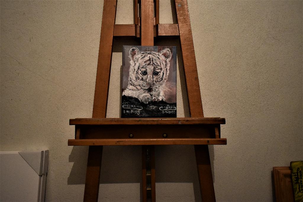 Tijgerschilderij, door Joky Kamo, Ophalen