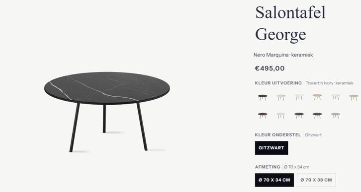 Nieuwe keramieken marmer salontafel met stalen onderstel, Huis en Inrichting, Tafels | Salontafels, Nieuw, 50 tot 75 cm, 50 tot 100 cm