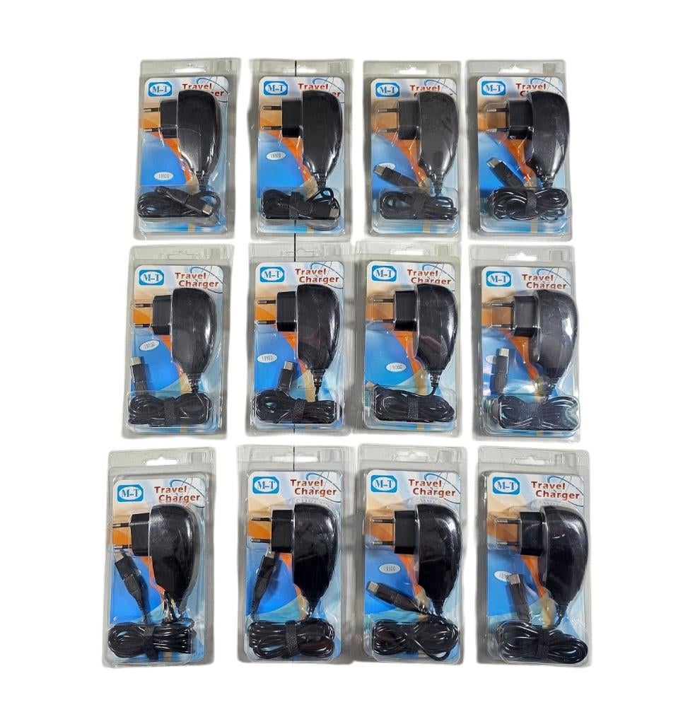 Lot 12 Stuks M-T Travel Charger + Micro-usb & Usb-c adapter, Telecommunicatie, Mobiele telefoons | Telefoon-opladers, Ophalen of Verzenden