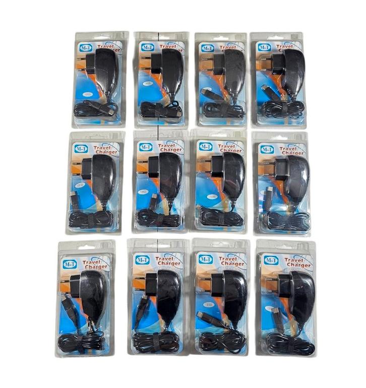 12 pièces Chargeur de voyage + adaptateur micro USB et USB-C, Télécoms, Téléphonie mobile | Chargeurs pour téléphone, Neuf, Autres marques