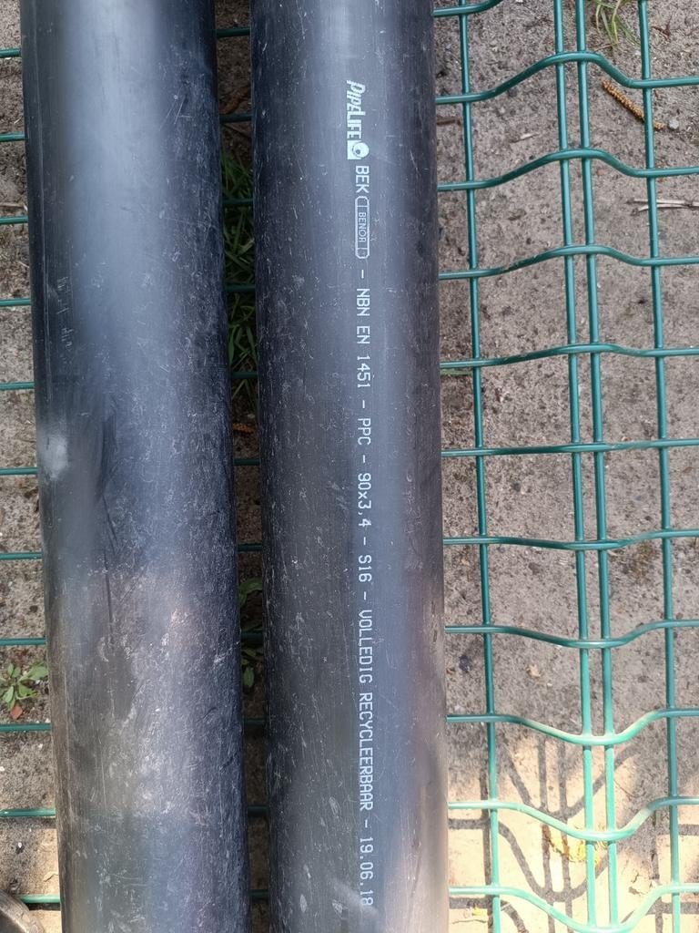 Zwart PVC buis 90mm sanitair, Ophalen, PVC