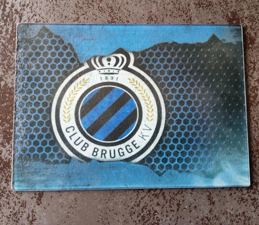 Glazen bord Club Brugge, Verzamelen, Sportartikelen en Voetbal, Ophalen of Verzenden, Zo goed als nieuw, Overige typen