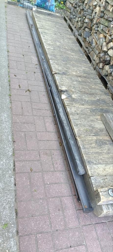 Drie dakgoten - 4m - 6,5cm - twee eindstukjes - 4 ophangbeug, Doe-het-zelf en Bouw, Dakpannen en Dakbedekking, Ophalen