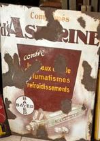 Ancienne plaque émaillée aspirine Bayer, Enlèvement ou Envoi, Utilisé, Panneau publicitaire