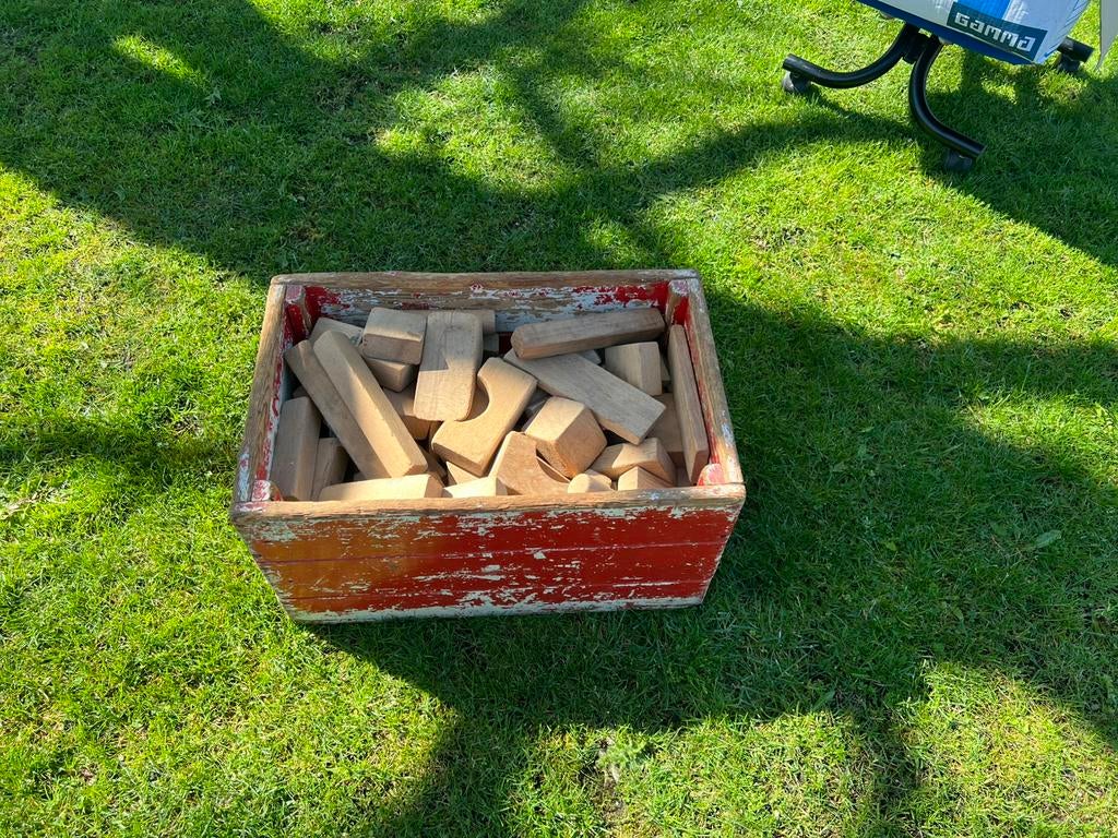 Hele mooie vintage kist vol met blokken, Ophalen