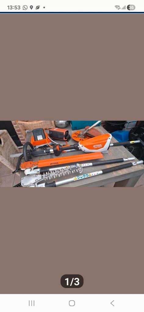 Stihl combi op zware ap300 lithiun batterij voor het zwaarde, Tuin en Terras, Heggenscharen, Ophalen