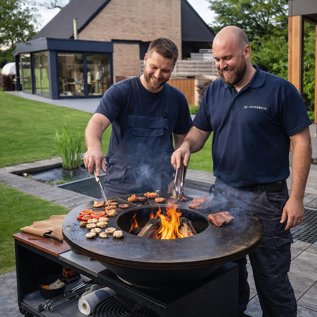 Plancha BBQ in cortenstaal, Tuin en Terras, Vuurschalen, Nieuw, Ophalen
