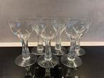 Set 6 vintage antieke glazen met holle voet champagne, Enlèvement, Utilisé, Autres types