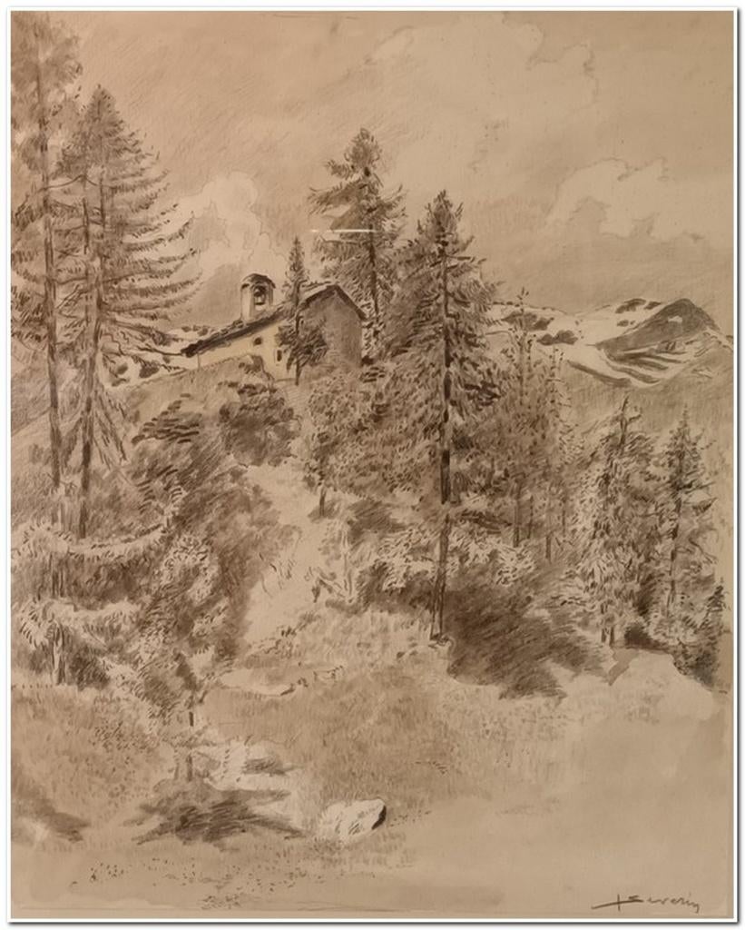 Juliaan Severin (1888-1975) - Aquarel op papier, Enlèvement