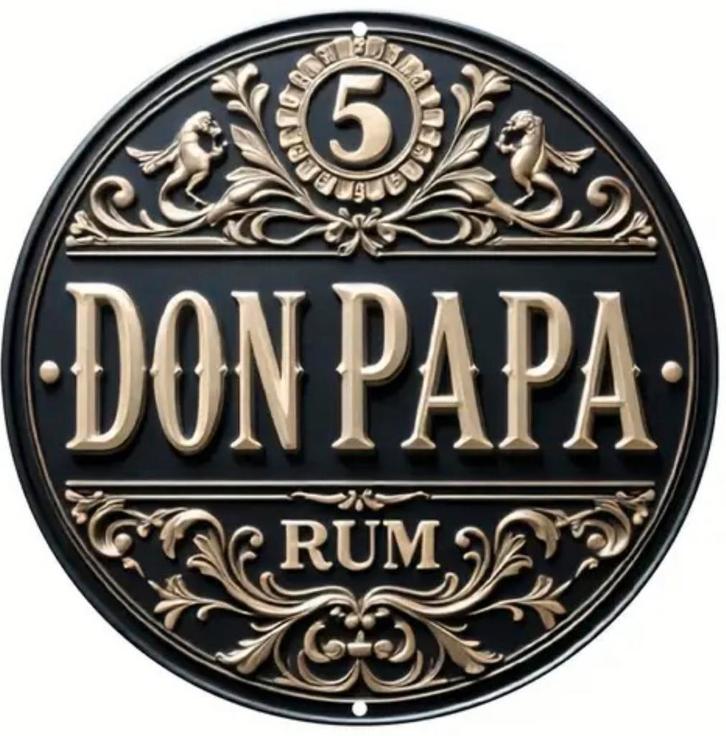 Panneau pub en métal Don Papa rhum 5 - rétro vintage mancave, Collections, Marques & Objets publicitaires, Neuf, Panneau publicitaire