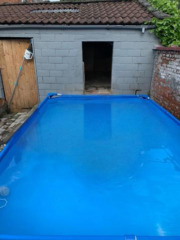 Piscine Intex avec divers accessoires, 200 à 400 cm, Enlèvement, Utilisé, Rectangulaire
