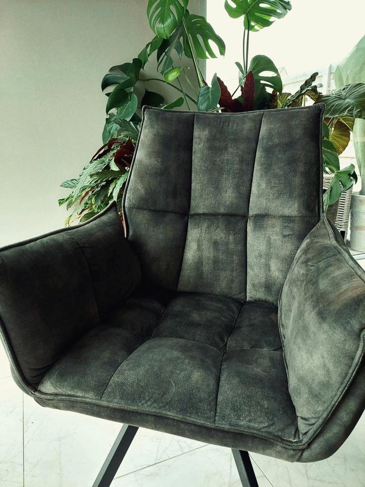 Luxe, draaibare eetkamerstoel, Huis en Inrichting, Stoelen, Zwart, Ophalen