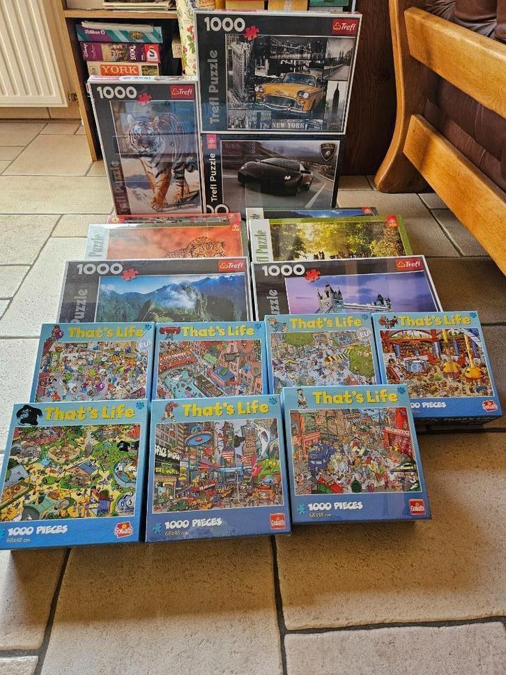 Nieuwe puzzels 1000 stukjes vanaf 4,50 euro, Hobby en Vrije tijd, Denksport en Puzzels, Nieuw, Legpuzzel, 500 t/m 1500 stukjes