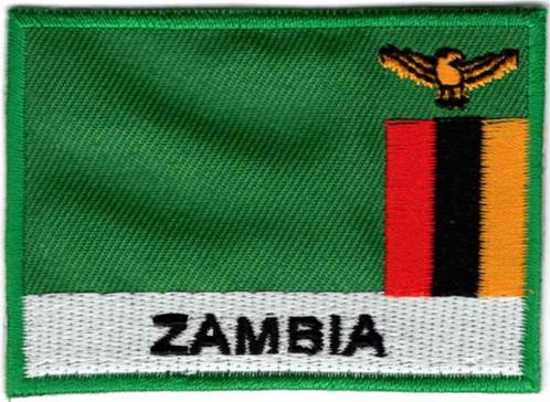 Zambia stoffen opstrijk patch embleem, Divers, Drapeaux & Banderoles, Neuf, Envoi