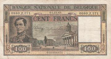 100 FRANK BELGIE  1945 beschikbaar voor biedingen
