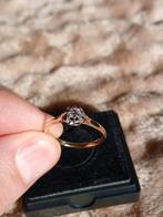 Bague en or 18k sertie d’un diamant, Enlèvement ou Envoi, Or, Comme neuf, Or