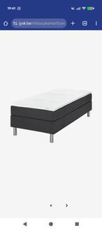 Boxspring, Maison & Meubles, Chambre à coucher | Lits boxsprings, 90 cm, Gris, Enlèvement, 200 cm